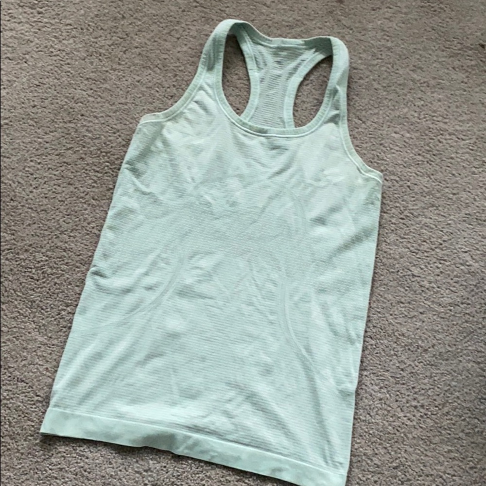 Light mint green Lululemon tank top